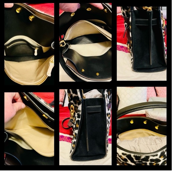 UNIQUE TORY BURCH~LEE RADZIWILL BAG IN LEOPARD SHEARLING - Picture 5 of 8